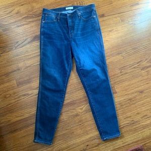 Madewell 10” High Rise Skinny Jeans size 32.